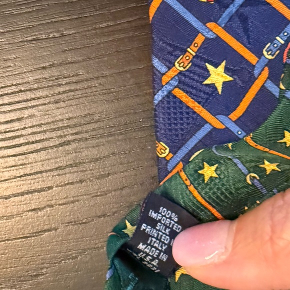 Tommy Hilfiger 100% Silk Mens Tie Polo Equestrian Horse Riding 56”x4” - Picture 5 of 7